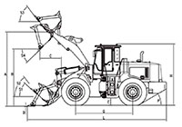 08 Wheel Loader 757K Tier 2 Operating Weight 17300kg Rated Load 162kW 220hp Bucket Capacity 3.0m3 Drawing