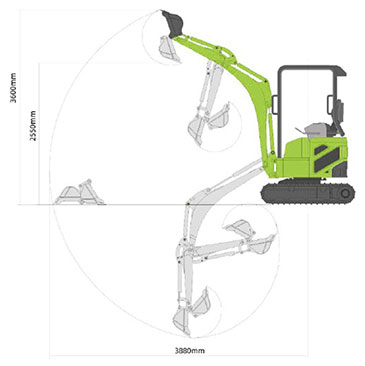 Electric Mini Excavator 18E Drawing